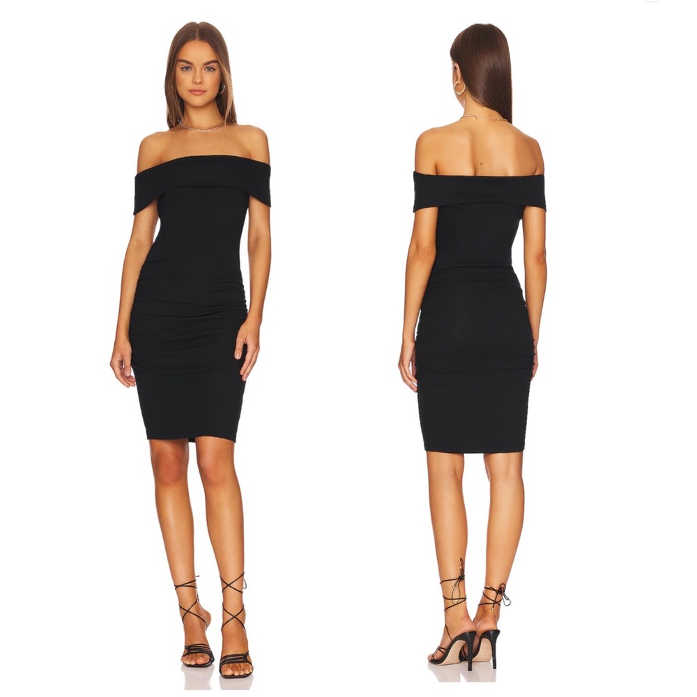MICHAEL STARS NWT EBONY OFF SHOULDER DRESS